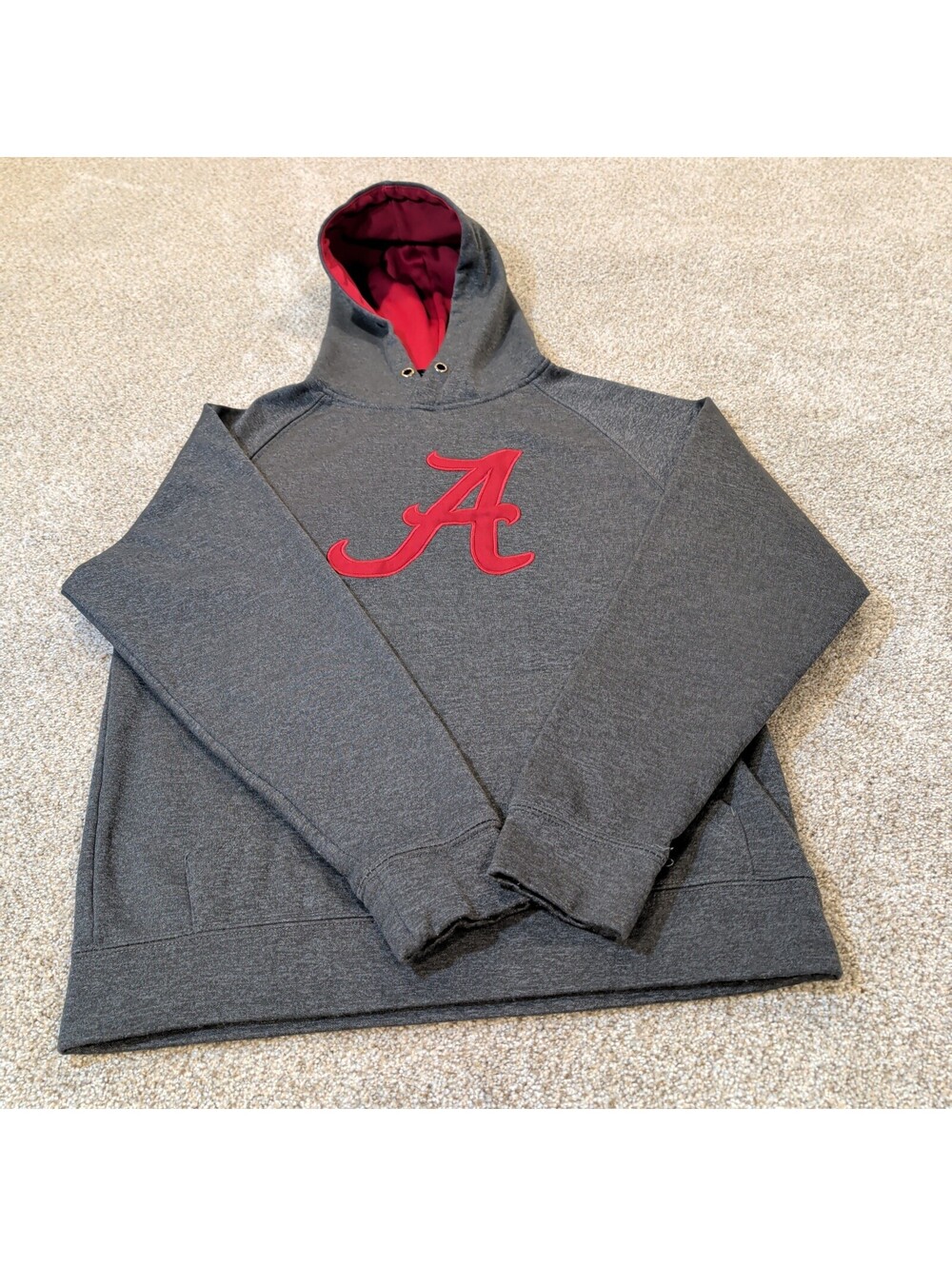Colosseum Alabama Crimson Tide Hoodie Sweatshirt Size Small Gray Red